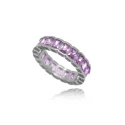 Anel Semijoia Cristais Roxo